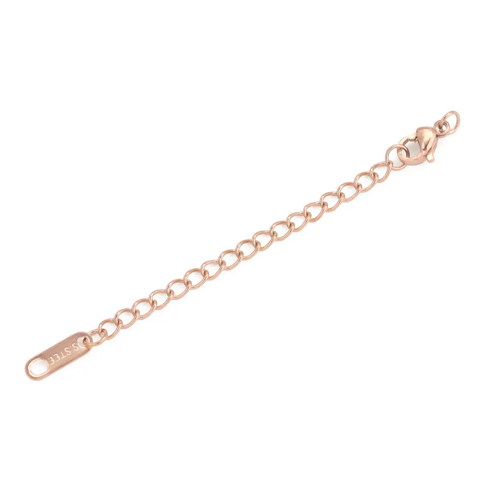 10pcs Stainless Steel Extension Extended Tail Chains With Lobster Clasps For Bracelet Necklace DIY Jewelry Making Supplies