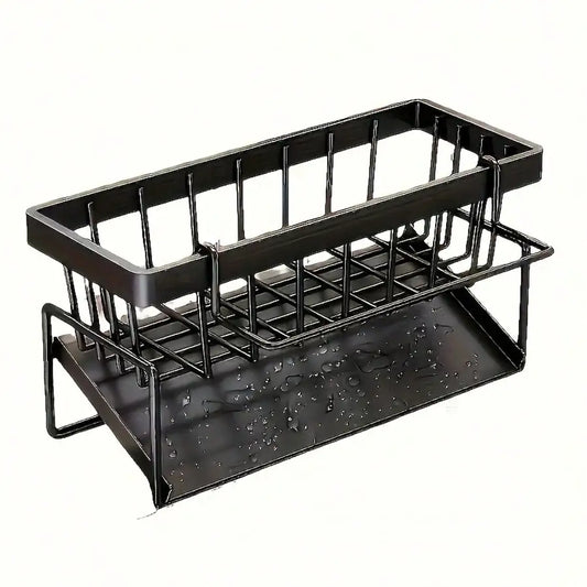 Effective Draining Kitchen Sponge Shelf, Soap Holder, Stainless Steel Material Is More Sturdy, Slope Design Is Free From Water Accumulation, Towel Independent Rack Effective Anti-Mold, Kitchen Storage