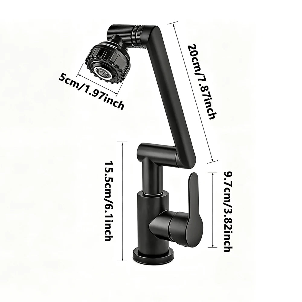 Dual Mode Universal Rotating Faucet Robotic Arm Wash Basin Kitchen Bathroom Hot and Cold Household Basin Wash Basin Sink