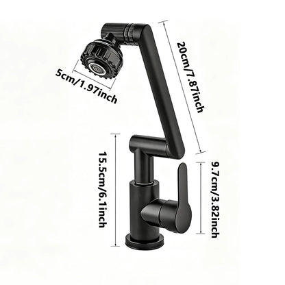 Dual Mode Universal Rotating Faucet Robotic Arm Wash Basin Kitchen Bathroom Hot and Cold Household Basin Wash Basin Sink