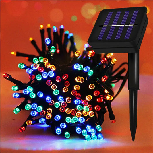 Solar String Fairy Light LED Waterproof Outdoor 5M/12M/22M Garland Street Lamp Festoon Christmas Party For Garden Decor