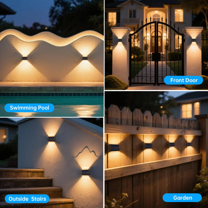 1-10PCs Solar Wall Lights Outdoor Waterproof Solar Lights LED Lighting For Home Garden Yard Fence Decor Lamps