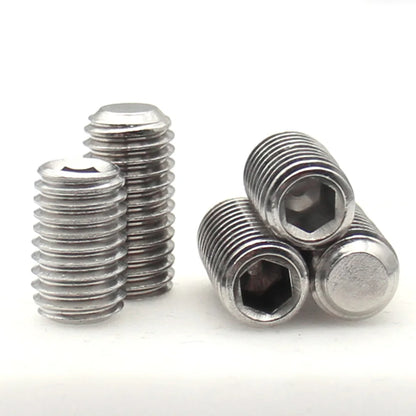 2-10pcs M1.6 M2 M3 M4 M5 M6 M8 M10 304 Stainless Steel Headless Hexagon Socket Cup Point Grub Screw Hex Socket Set Screws