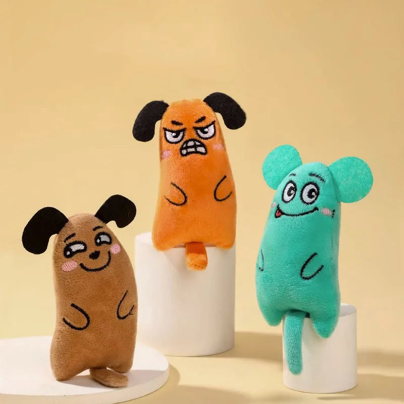 Teeth Grinding Catnip Cat Toy Interactive Plush Cats Toy Mouse Shape Chewing Claw Thumb Bite Cat Mint For Funny Cat Accessories