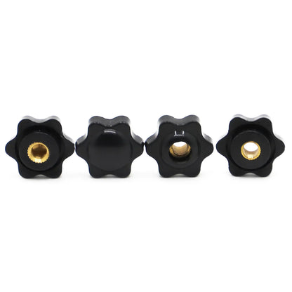 M4 M5 M6 M8 M10 Black Plum Bakelite Hand Tighten Nuts Handle Thread Star Mechanical Thumb Nuts Clamping Knob Manual Nuts