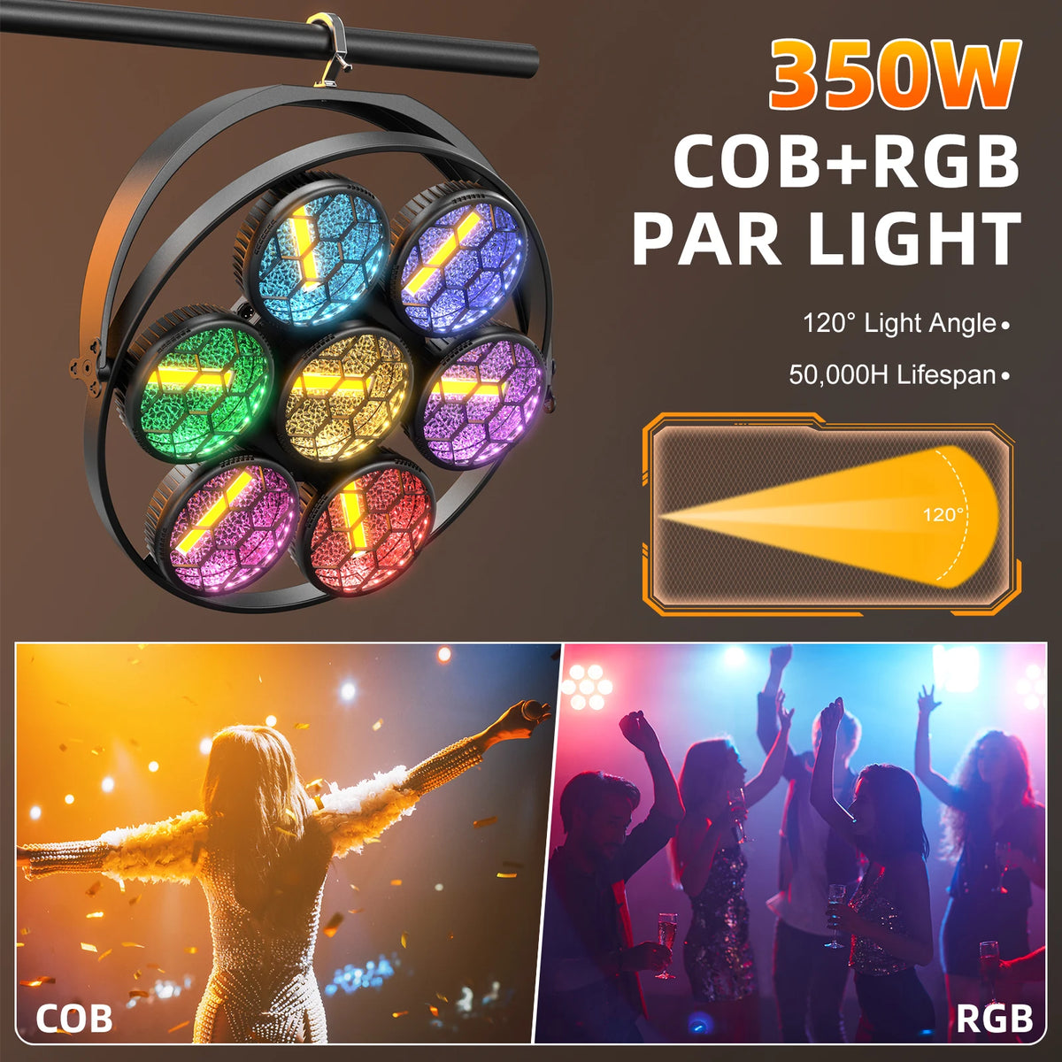 350W COB LED Retro Lights Linear Vintage Light Stage Effect Lighting Projector for Party Concert Wedding Theater Live Show Club