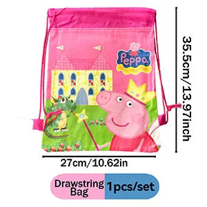 Peppa Pig Theme Party Supplies Tableware Cup Plate Straw Napkins Spiral Honeycomb Paper boxe Background Girls Birthday Decorate