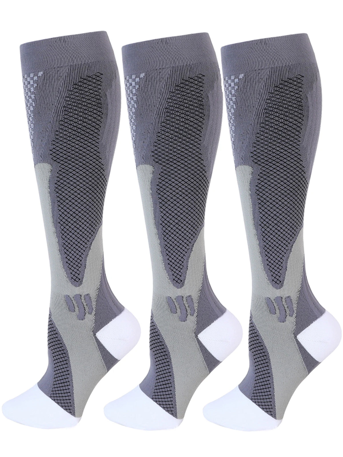 6Pairs Compression Socks 20-30mmHg High Stockings Men & Women Sports Marathon Cycling Football Varicose Veins EU35-45