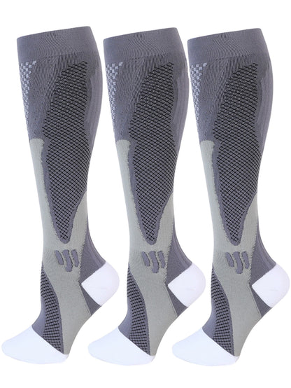 6Pairs Compression Socks 20-30mmHg High Stockings Men & Women Sports Marathon Cycling Football Varicose Veins EU35-45