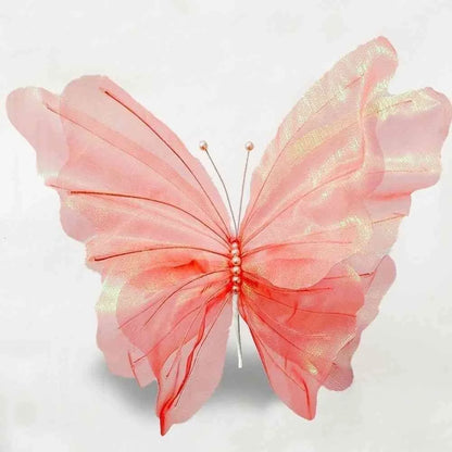 50cm Simulation Butterfly 3D Outdoor Shopping Mall Wedding Festival Decoration Hollow Large Hanging Gauze Big Fake Butterfly
