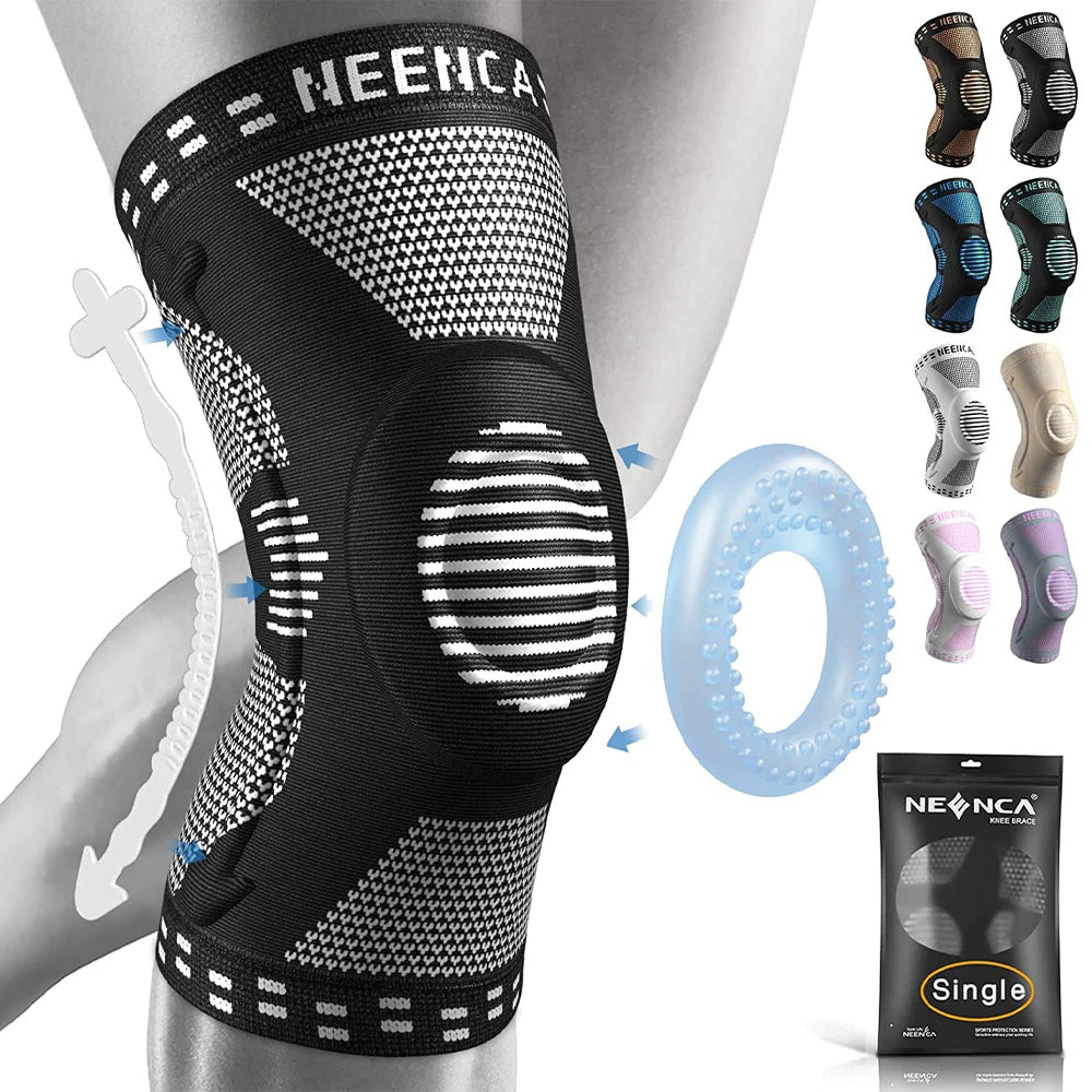 NEENCA Copper Knee Brace Knee Support with Patella Gel Pad &Side Stabilizers for Knee Pain Sport Arthritis ACL Joint Pain Relief