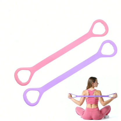 2026 3pcs Exercise Band, Figure 8 Fitness Resistance Band, Arm Back Shoulder Training Elastic Ropes, Silicone Resistance Band For Chest Expander, Yoga Gym