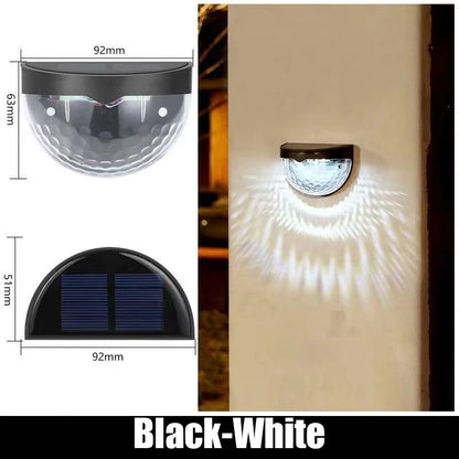 LED Solar Fence Lights Outdoor Waterproof Wall Lights Corrugated Lights for Fence Terrace Garden Path Decorative Lights