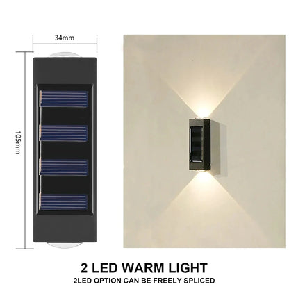 1-10PCs Solar Wall Lights Outdoor Waterproof Solar Lights LED Lighting For Home Garden Yard Fence Decor Lamps