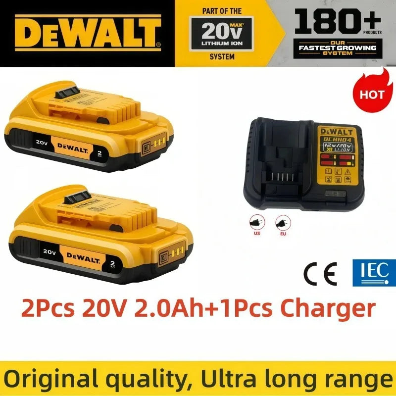 100% Genuine Dewalt 20V Battery, 6AH Rechargeable Lithium Ion Battery, Dewalt DCB200 Power Tool Replacement Battery