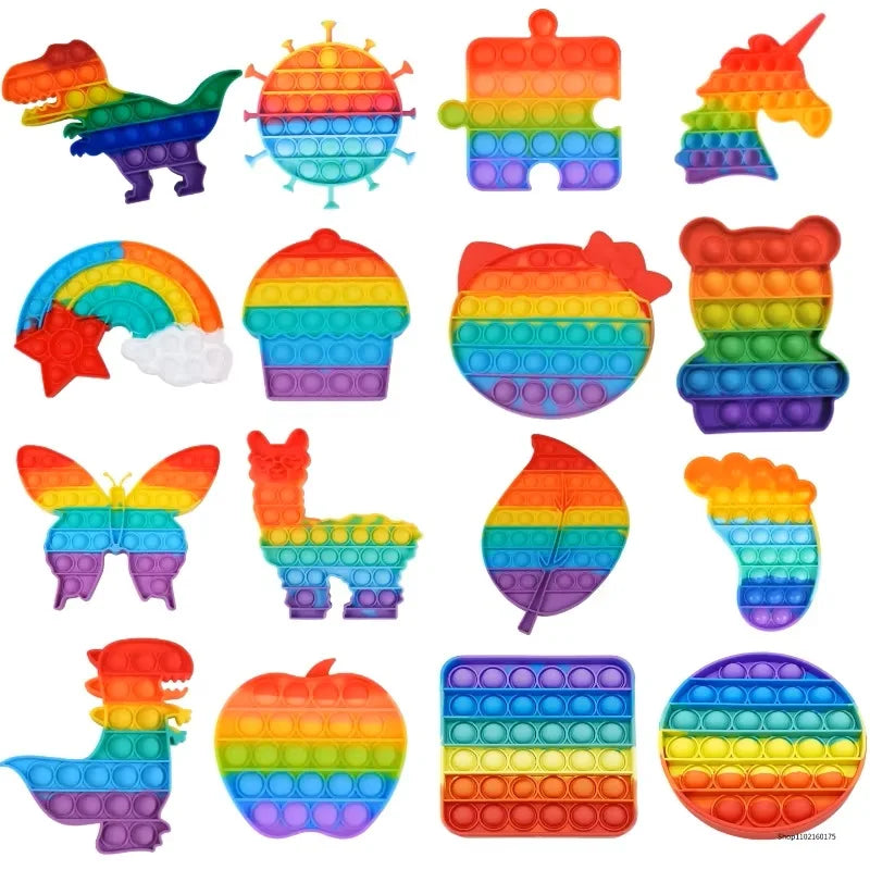 Silicone Decompression Bubble Thinking Chess Puzzle Rainbow Press Music Casual Toy Novelty Toy Adult Toy Squeeze  Stressed Toy