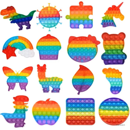 Silicone Decompression Bubble Thinking Chess Puzzle Rainbow Press Music Casual Toy Novelty Toy Adult Toy Squeeze  Stressed Toy