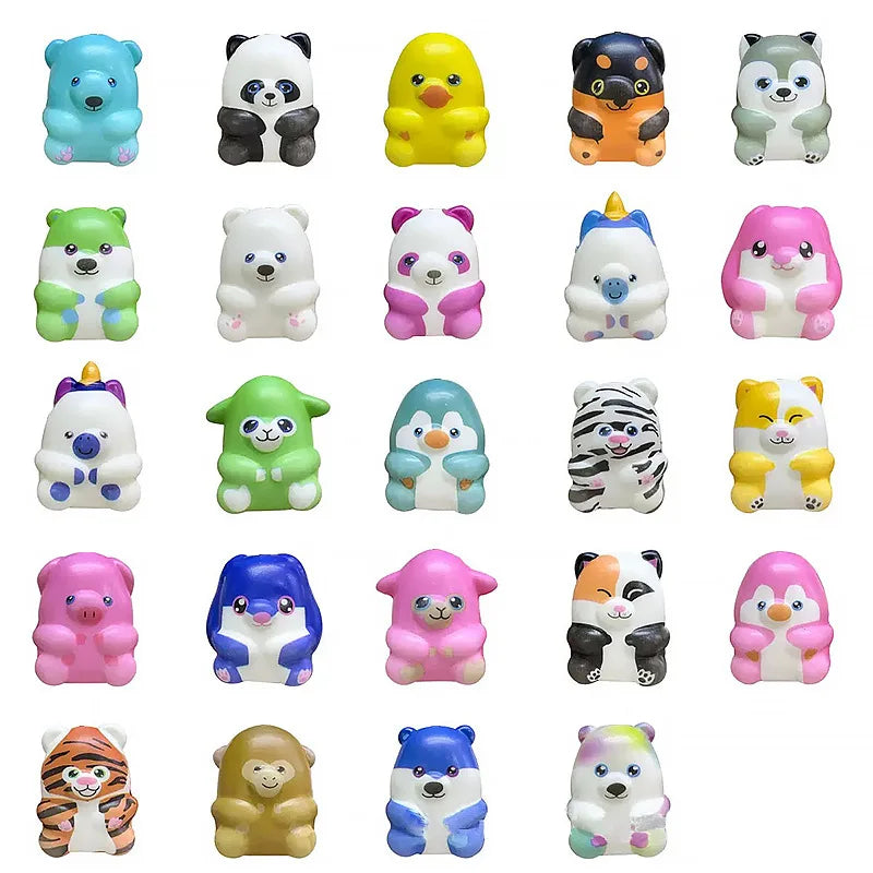 Slow Rebound Animal Donut Decompression Toy Keychain Party Children's Small Gift Fidget Toy Fidgets Toys Squeeze Toy