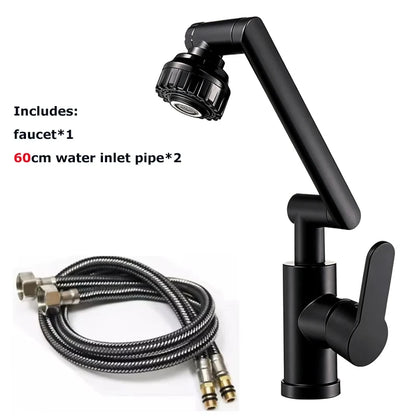 Dual Mode Universal Rotating Faucet Robotic Arm Wash Basin Kitchen Bathroom Hot and Cold Household Basin Wash Basin Sink