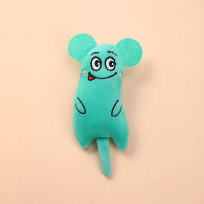 Teeth Grinding Catnip Cat Toy Interactive Plush Cats Toy Mouse Shape Chewing Claw Thumb Bite Cat Mint For Funny Cat Accessories