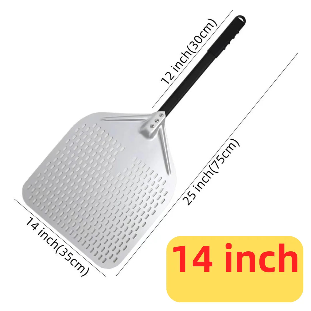 6&12 13 14  Inch Aluminum Pizza Peel Bread Paddle Pizza Oven Turning Peel Hard  Anodized Pizza  Baking Kitchen Tool Spatula