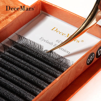 DeceMars 6D-W Shaped Eyelash Extension (12line/Tray)