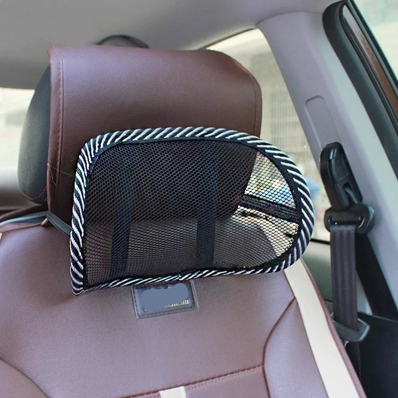 Car Headrest Summer Air Mesh Mini Car Pillow Breathable Cool Neck Pillow