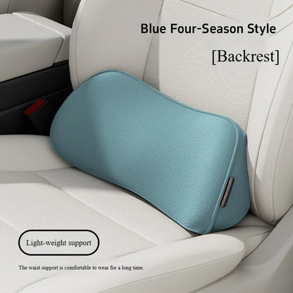 Car Seat Pillow Memory Foam Lumbar Support Breathable Back Protector Suitable for Office Chairs and Car Interior Accessories