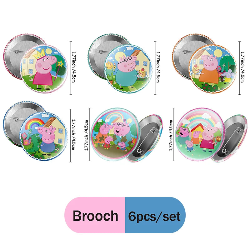 Peppa Pig Theme Party Supplies Tableware Cup Plate Straw Napkins Spiral Honeycomb Paper boxe Background Girls Birthday Decorate