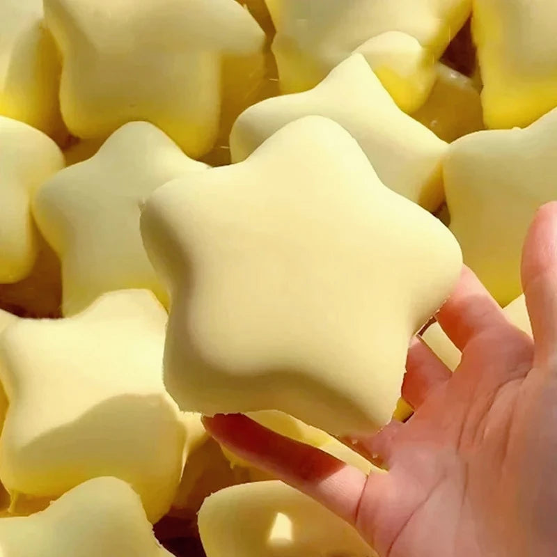 Yellow Milk Scent Star Squeeze Toy Slow Rising Pinch Stress Release Toys Super Soft Slow Rebound Decompression Toy Funny Gifts