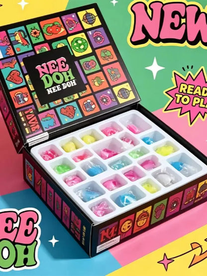 Nee‑Doh Advent Calendar 24Pcs Mini Squish Fidget Toys Christmas Countdown Blind Box Stress Relief Squeeze Decompression Holiday