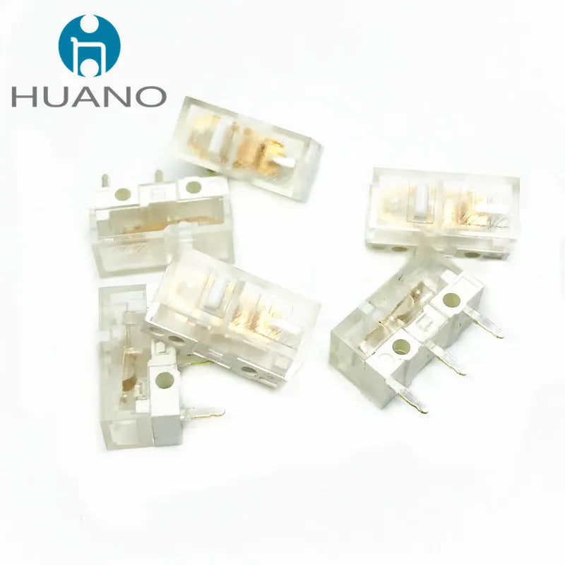2Pcs New product HUANO Black Blue Transparent Shell Mute Mouse Micro Switch 10M 30M 60M 80M 100 million Mouse maintenance button