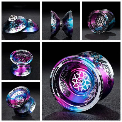 Fashion 10 Ball Bearing Metal Yoyo Alloy Aluminum Unresponsive Yo Yo Toys Professional Spinning String Yoyo Ball Children's