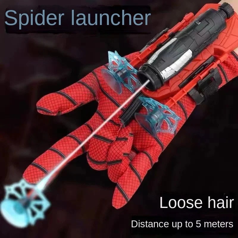 Spider Web Shooters with Glove for Kids Cosplay Party Favor | Superheroes Wrist Launcher Toy, Halloween Party Supplies, Christmas Stocking Stuffers, Christmas Gift, Birthday Gift for Boys Girls