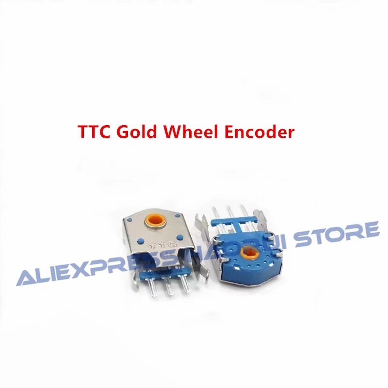 TTC Dustproof Decoder 7/8/9/10/11/12/13/14/15/16mm Rotary Mouse Scroll Gold Silver Wheel Encoder 1.74mm Hole 20-40g For PC Mouse