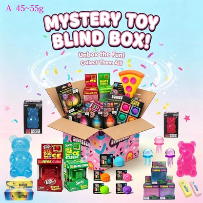 2026 Hot Cute Ocean Squishy Cube Blind Box Random Surprise Squeeze Toys 1Pcs Guaranteed Lucky Stress Relief Fidget Toy Set