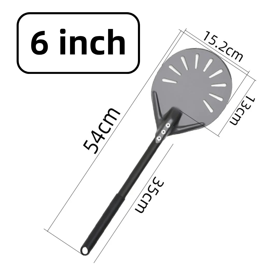 6&12 13 14  Inch Aluminum Pizza Peel Bread Paddle Pizza Oven Turning Peel Hard  Anodized Pizza  Baking Kitchen Tool Spatula