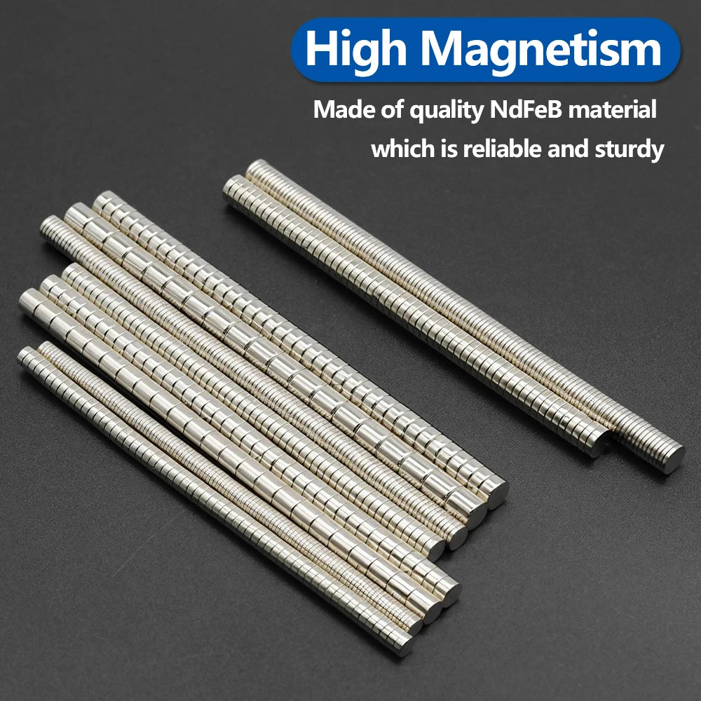 Powerful Neodymium Magnet N35 NdfeB Permanent Magnetic imanes Round Super Strong Fridge Magnets DIY 6x1 6x2 5x1 5x3 4x1.5 4x2