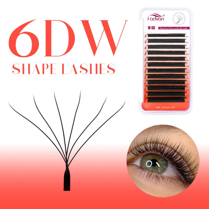 FADVAN YY/3D/4D/5D/6D W Shape Lashes M/C/D Curl Premade Volume Fans Faux Mink Eyelashes Brazilian Volume Natural Soft YY Lashes