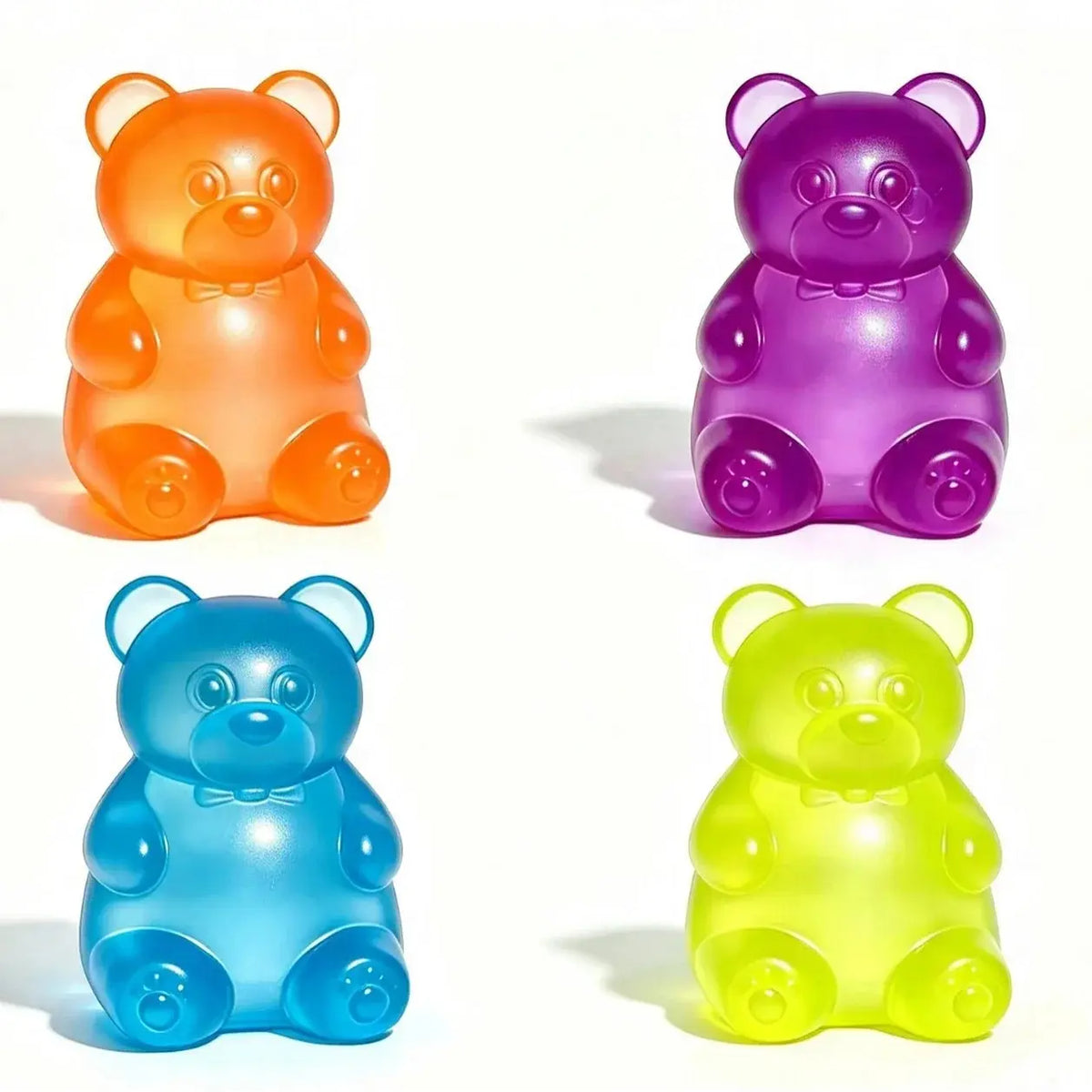 Stretchy Soft Gummy Bear Fidget Squeeze Toy, Sensory Squishy Stress Relief Toy for Kids and Adults