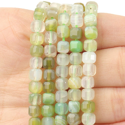 Faceted Natural Tourmaline 5mm Square Cube Shape Beads for Jewelry Making Diy Bracelet Necklace Beading Accessories