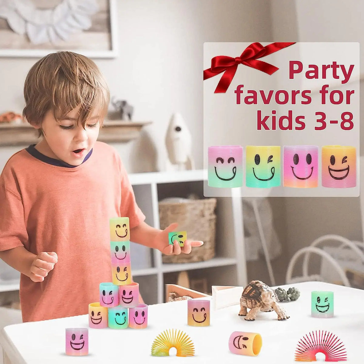 12/240pcs Mini Rainbow Magic Springs Toys Children Birthday Party Favor Giveaway Gifts Souvenir Kindergarten Guest Pinata Filler