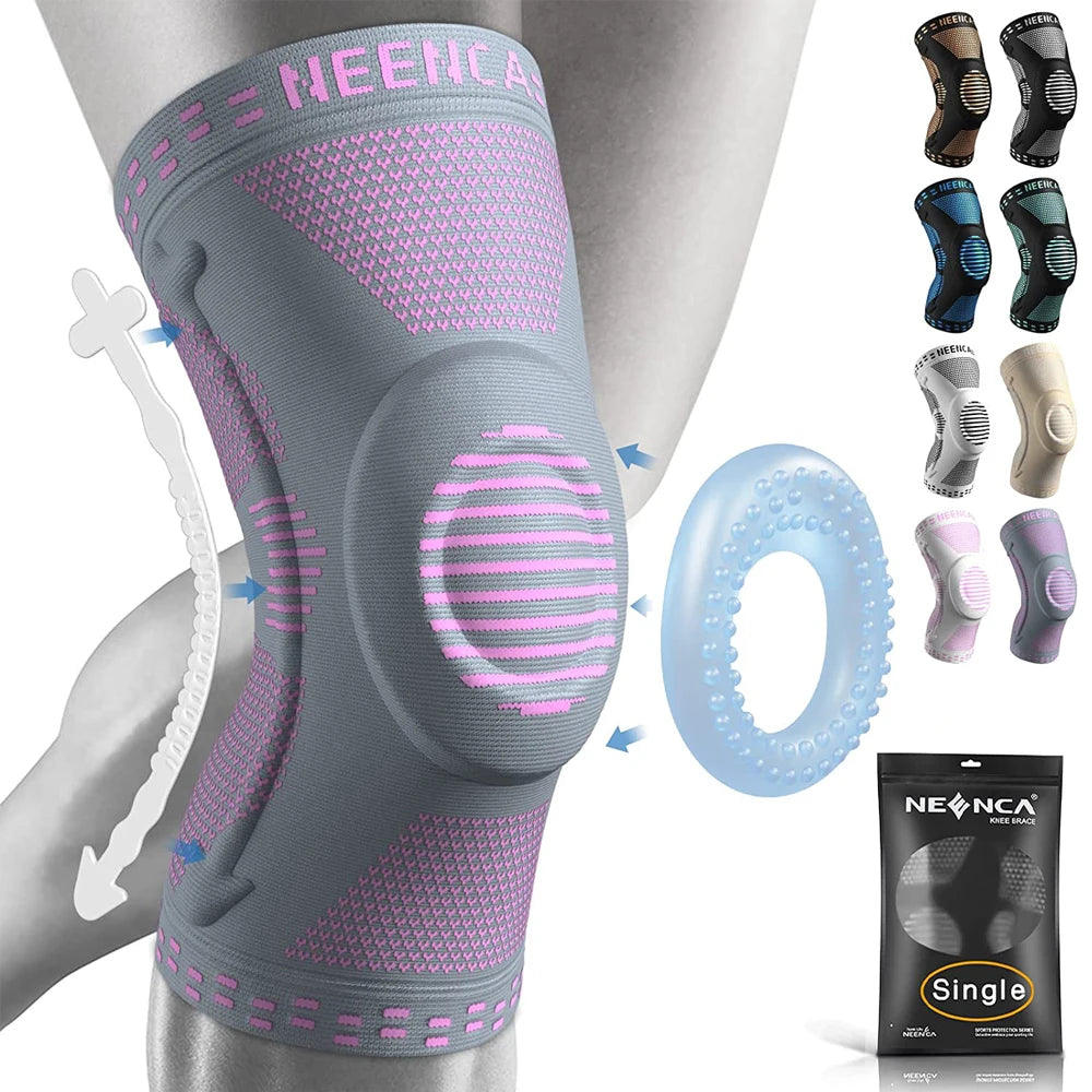 NEENCA Copper Knee Brace Knee Support with Patella Gel Pad &Side Stabilizers for Knee Pain Sport Arthritis ACL Joint Pain Relief
