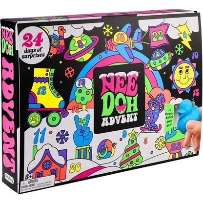 2026 NeeDoh Advent Calendar 24Pcs 3D PVC Fidget Doll Christmas Countdown Calendar Surprise New Year Gift