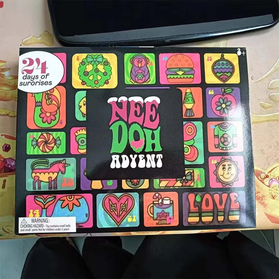 2026 New NeeDoh Christmas Advent Calendar Gift Box, 24‑Day Surprise Mini Squishy Fidget Toys, Sensory Stress‑Relief Toy Set
