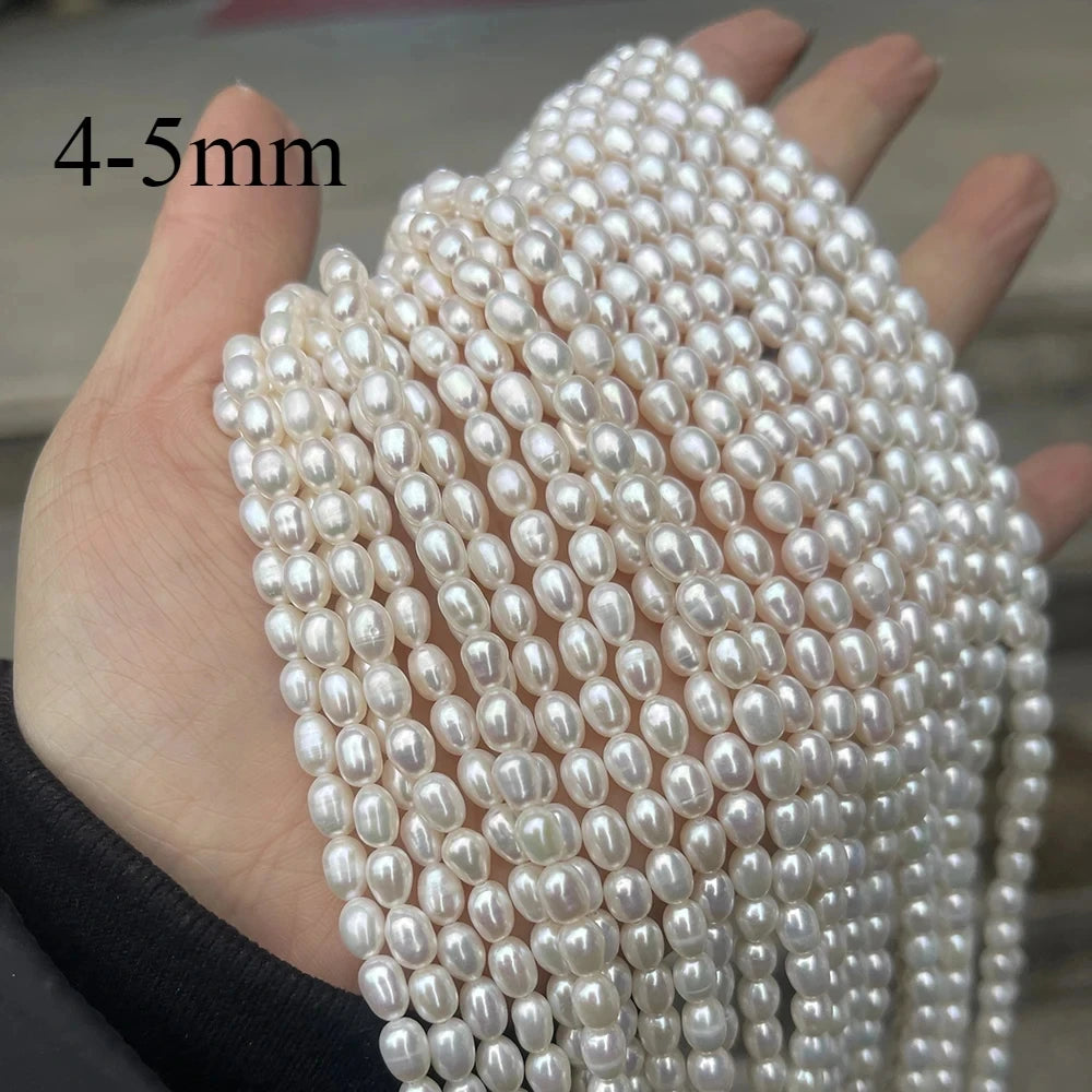 Natural Freshwater Pearl Beads Rice shape Loose isolation Beads For jewelry making DIY necklace bracelet accessories Size1.8-2mm