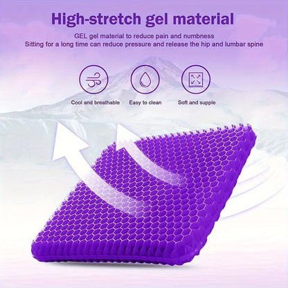 Ultra-Comfort Gel Seat Cushion Set with Breathable Honeycomb Design - Tailbone Relief, Ideal for Office, Car, Airplane Use