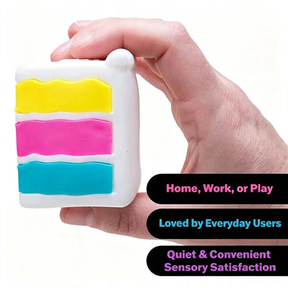 Schylling Needoh Peace O' Cake Fidget Sensory Toy TPR Super Soft Non-Toxic Anti Anxiety Squeeze Stress Autism ADHD Calm Down Toy
