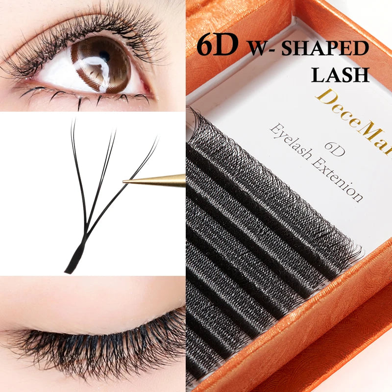 DeceMars 6D-W Shaped Eyelash Extension (12line/Tray)