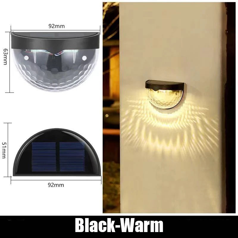 LED Solar Fence Lights Outdoor Waterproof Wall Lights Corrugated Lights for Fence Terrace Garden Path Decorative Lights